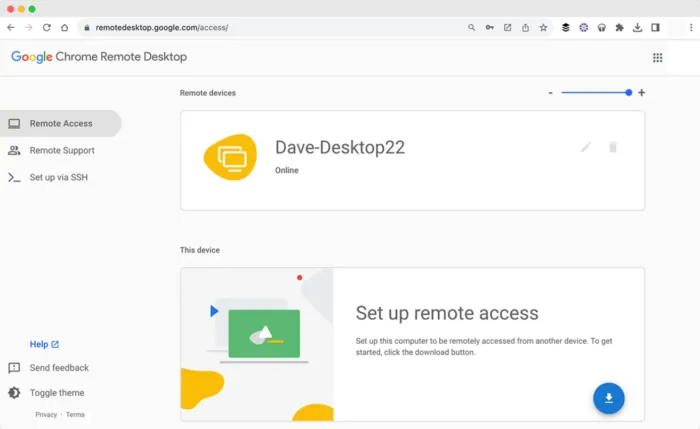 Chrome Remote Desktop